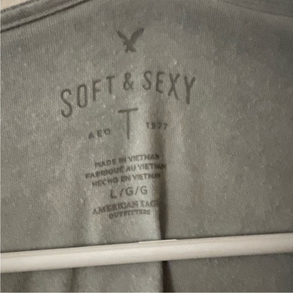 2/$15 Long Sleeve Soft & Sexy Tees in Light Blue & Charcoal Gray - Picture 8 of 9